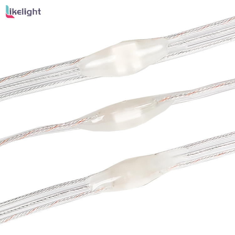 Guirlandes lumineuses multicolores, fil de cuivre, DC5V WS2811, étanches, intelligentes, pour noël